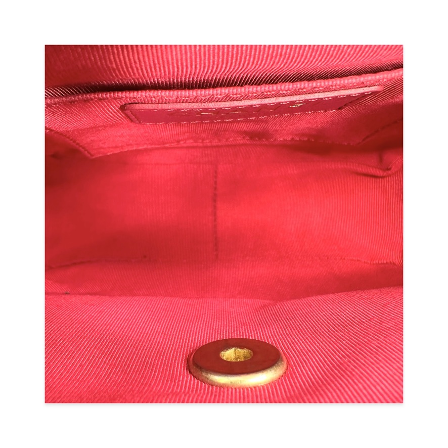 Quilted Calfskin Chain Top Handle Square Flap Bag