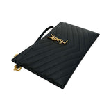 Quilted Grain de Poudre Cassandre Pouch Wristlet