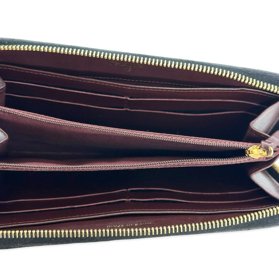 CHANEL: Quilted Caviar Large Gusset Zip Wallet