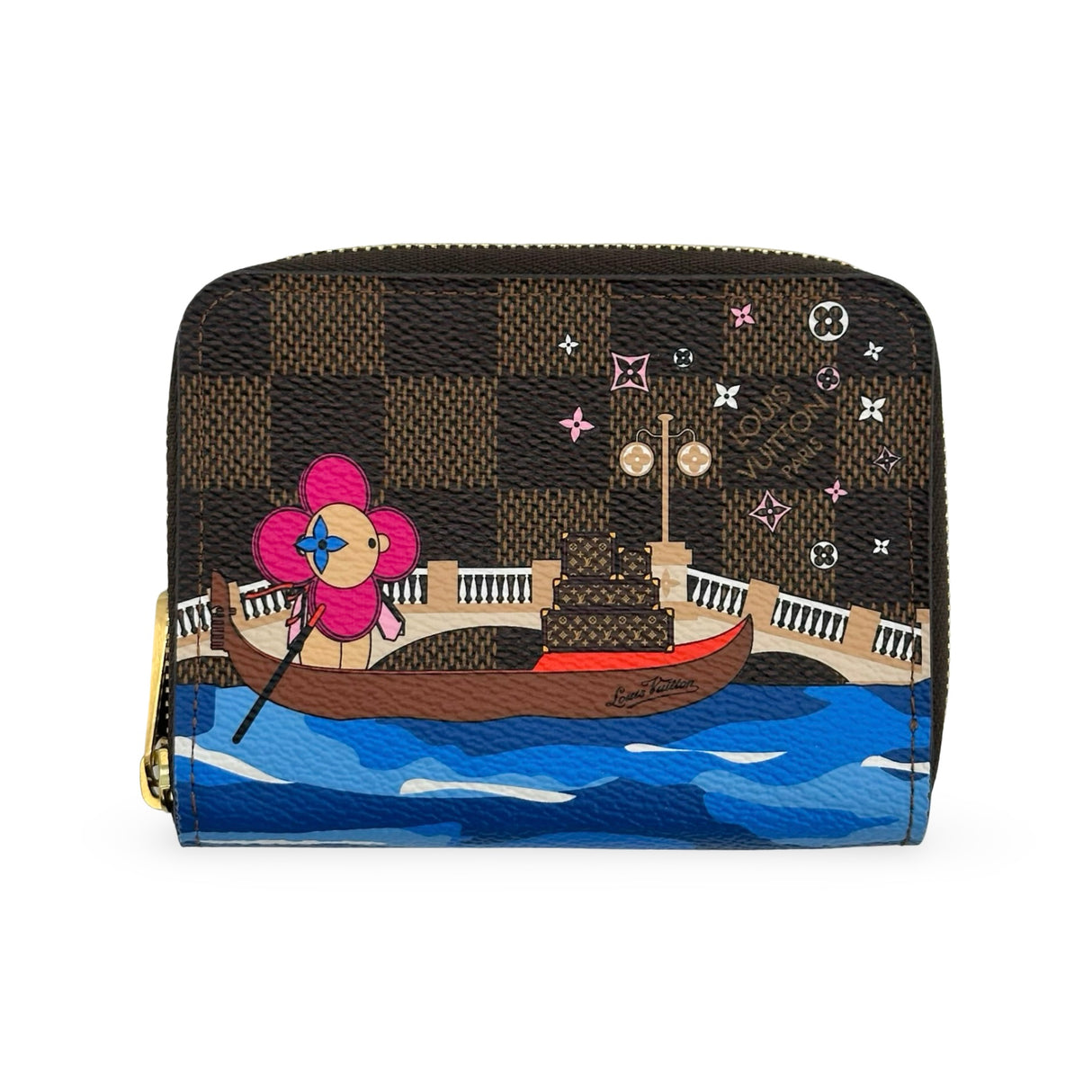LOUIS VUITTON: Damier Ebene Animation Zippy Coin Purse