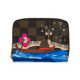 LOUIS VUITTON: Damier Ebene Animation Zippy Coin Purse