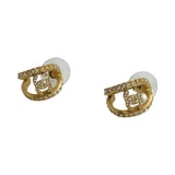 CHANEL: Crystal CC Huggie Hoop Earrings