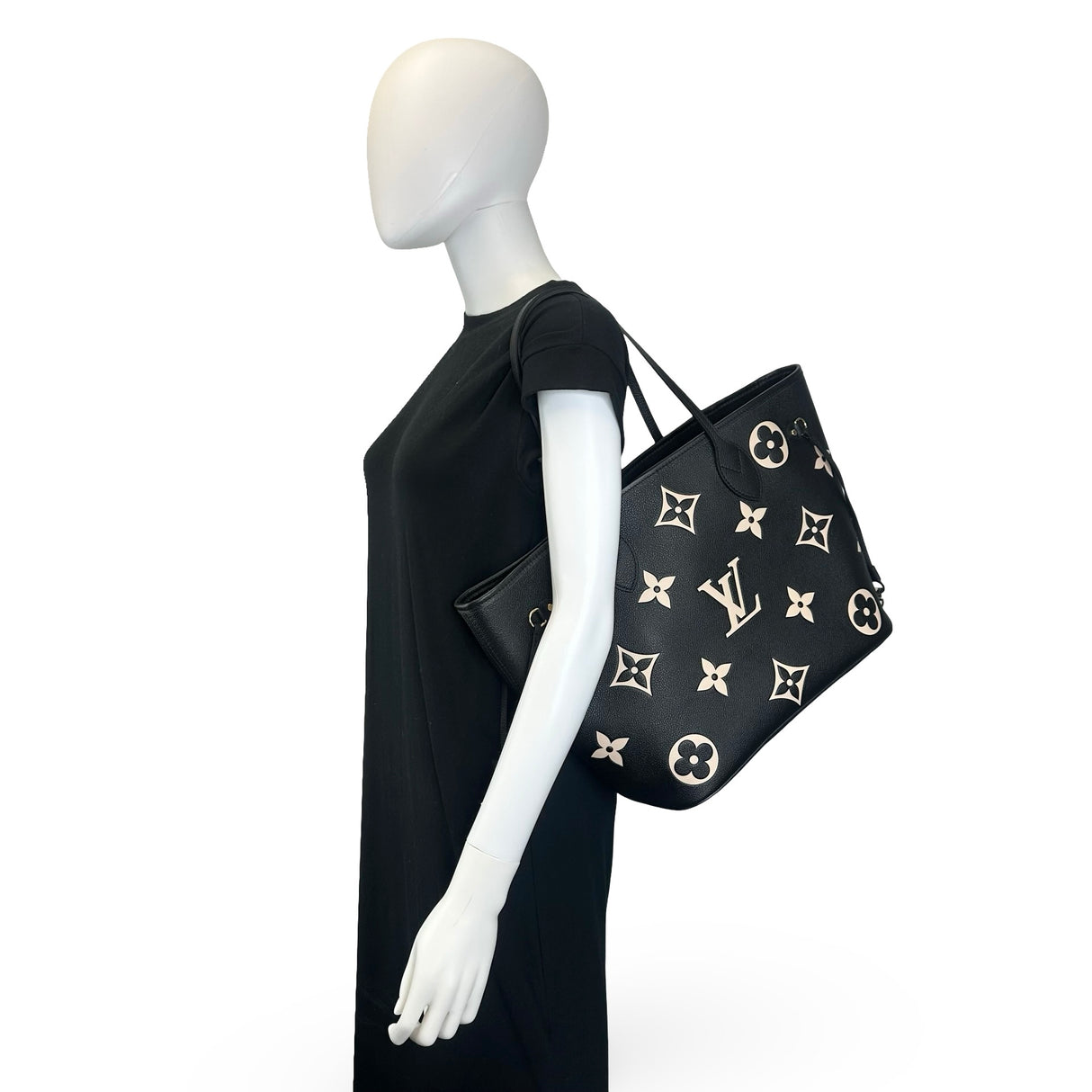 LOUIS VUITTON: Monogram Empreinte Bicolor Neverfull MM