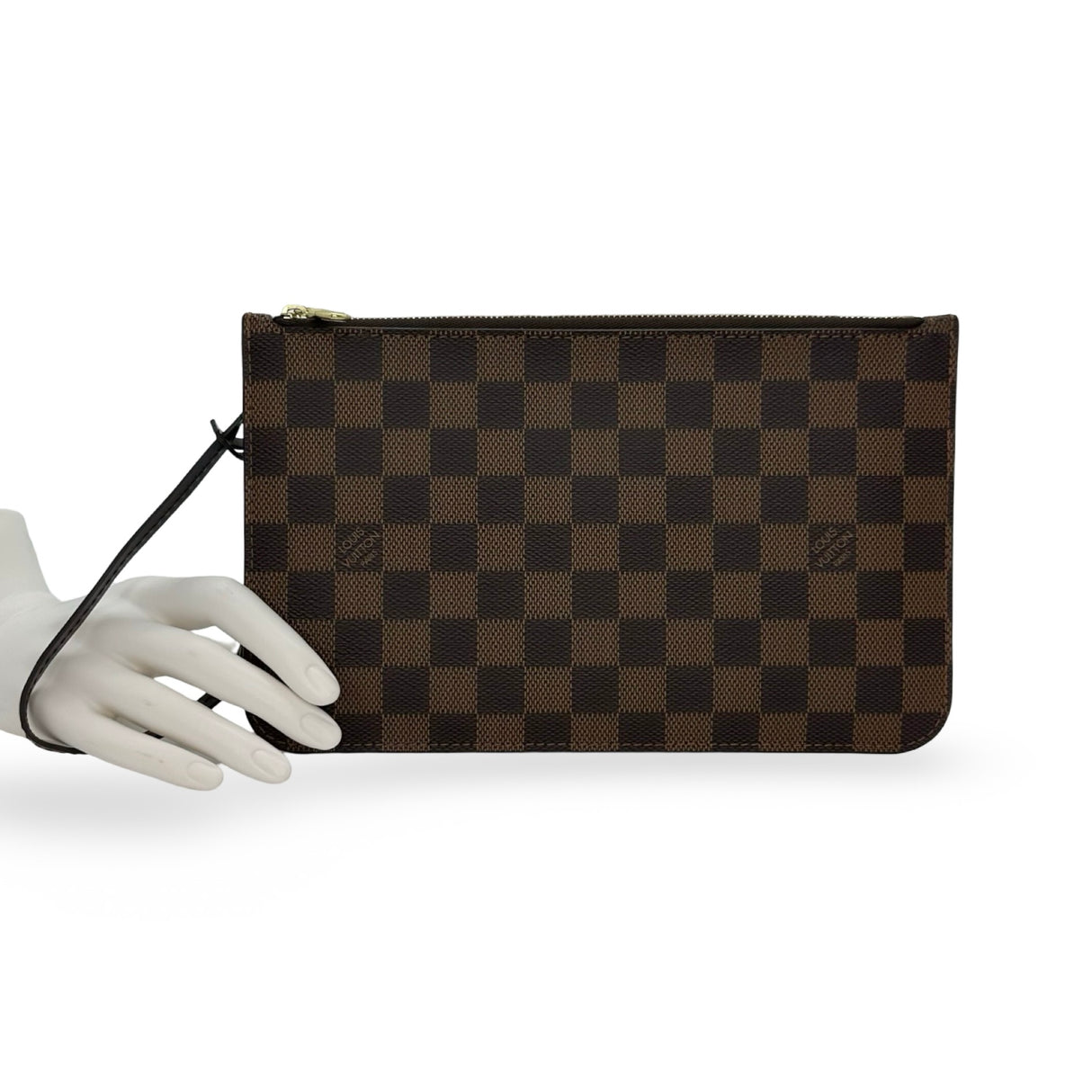 LOUIS VUITTON: Damier Ebene Neverfull Pochette