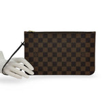 LOUIS VUITTON: Damier Ebene Neverfull Pochette