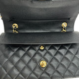 Quilted Caviar Medium Classic Double Flap