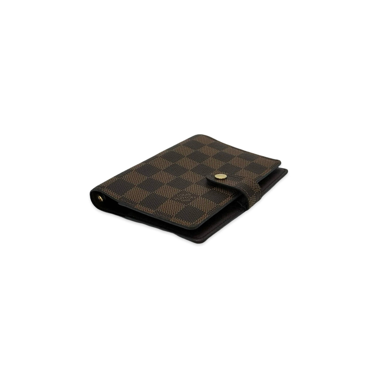 LOUIS VUITTON: Damier Ebene Small Ring Agenda Cover