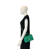 CHANEL: Iridescent Quilted Lambskin Mini Top Handle Flap Bag