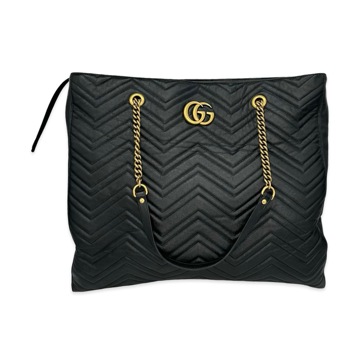 GUCCI: Quilted Leather GG Marmont Slim Tote