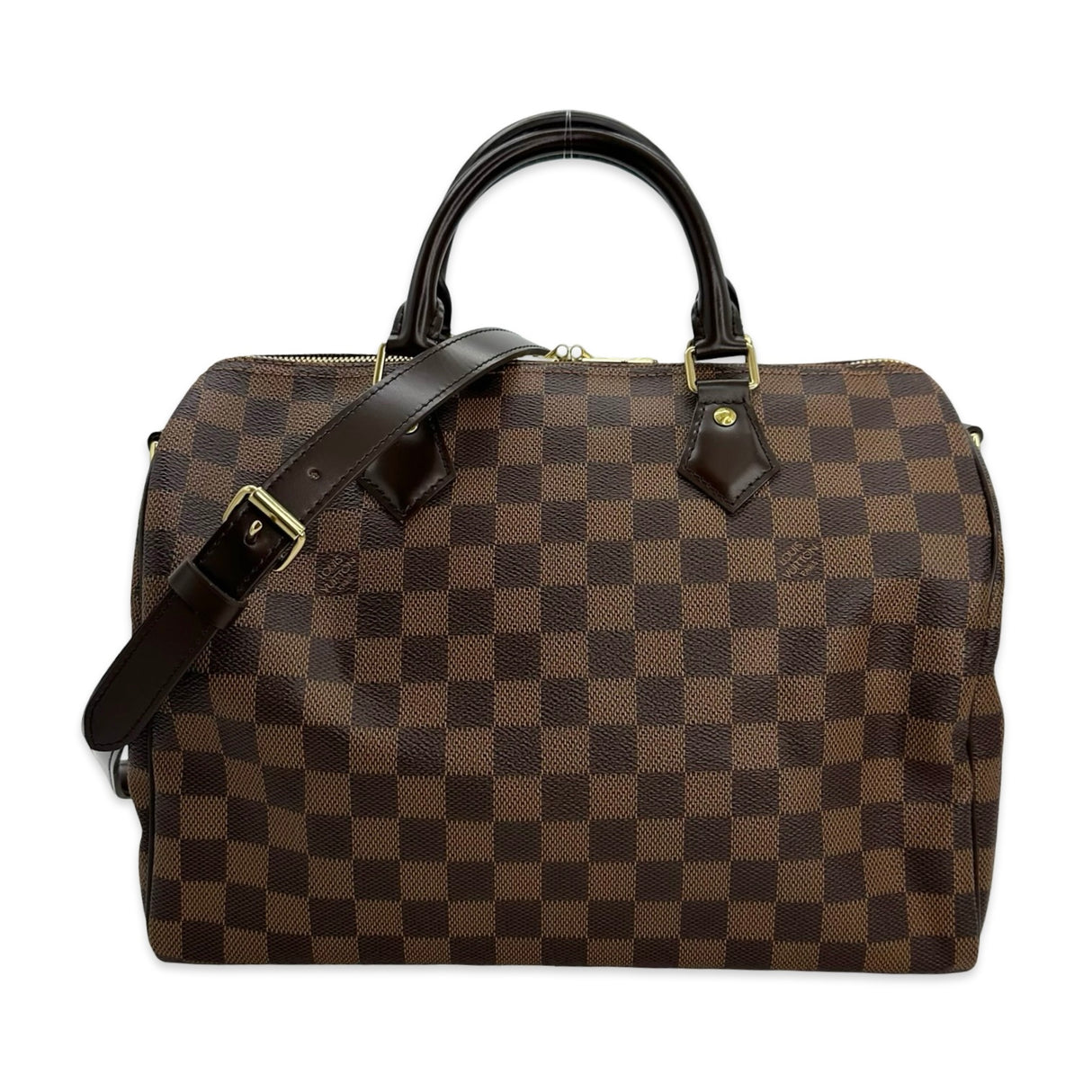 LOUIS VUITTON: Damier Ebene Speedy Bandouliere 30