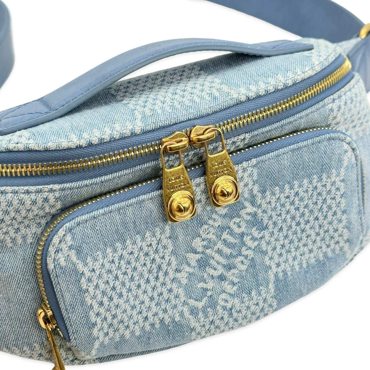 LOUIS VUITTON: Damier Denim Rush Bumbag