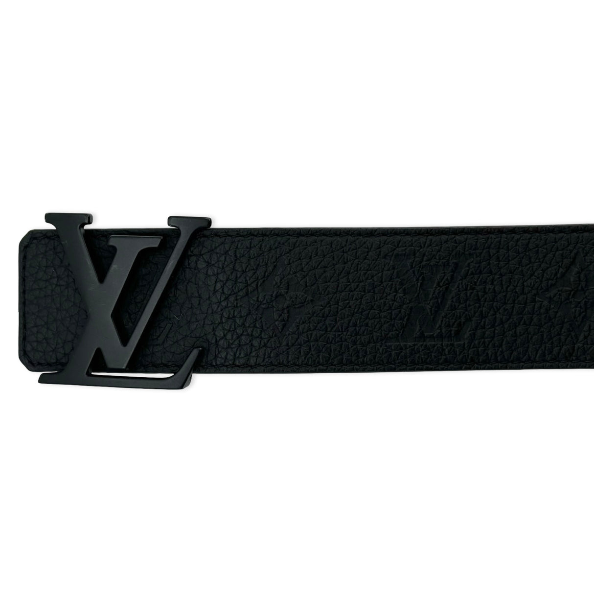 LOUIS VUITTON: Monogram Taurillon Reversible Initiales Belt