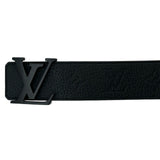 LOUIS VUITTON: Monogram Taurillon Reversible Initiales Belt