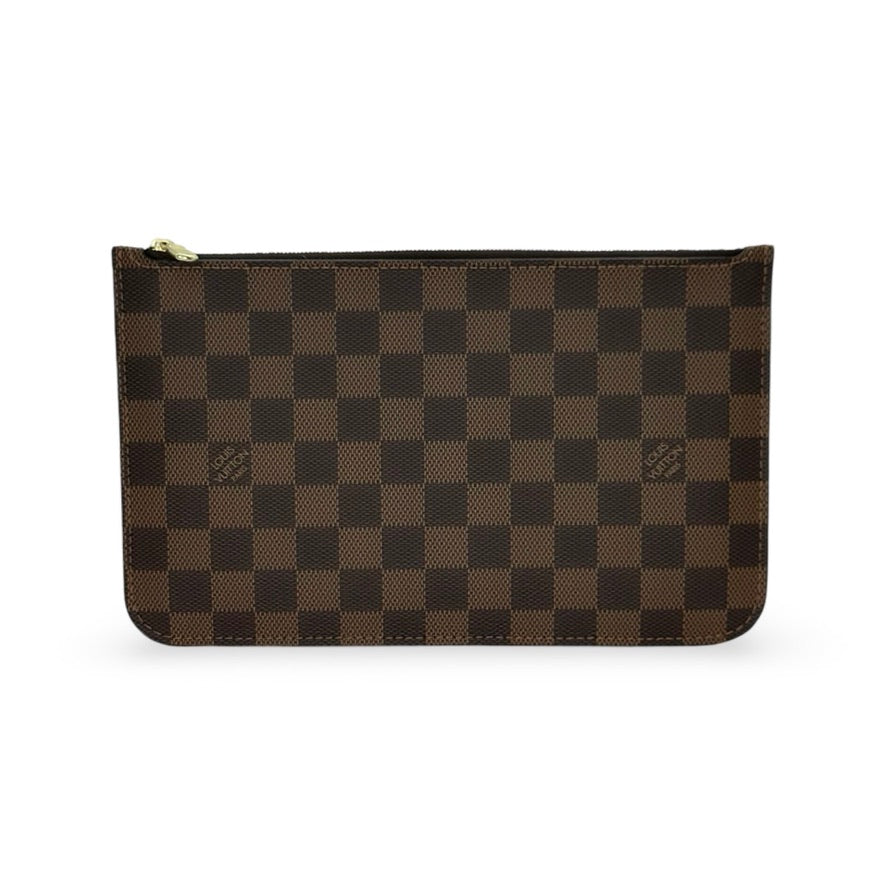 LOUIS VUITTON: Damier Ebene Neverfull Pochette