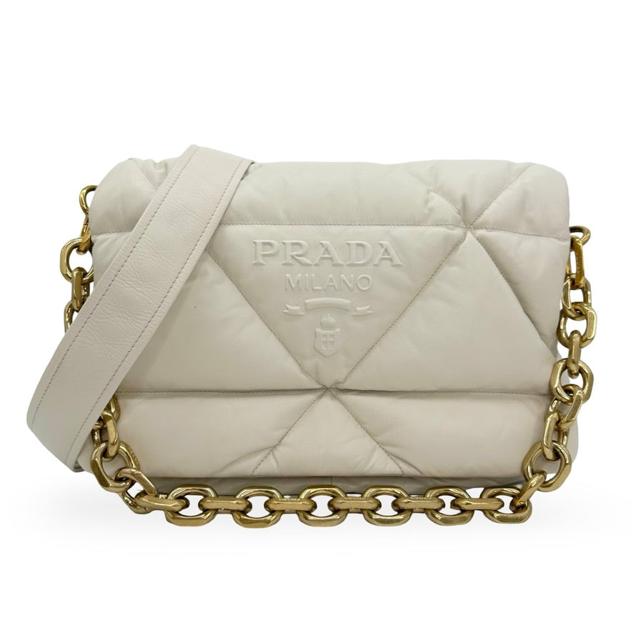 PRADA: Padded Nappa Leather System Shoulder Bag