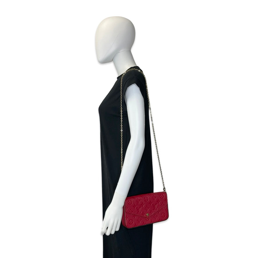 LOUIS VUITTON: Monogram Empreinte Felicie Pochette