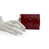 CHRISTIAN DIOR: Patent Cannage Lady Dior Lotus Wallet