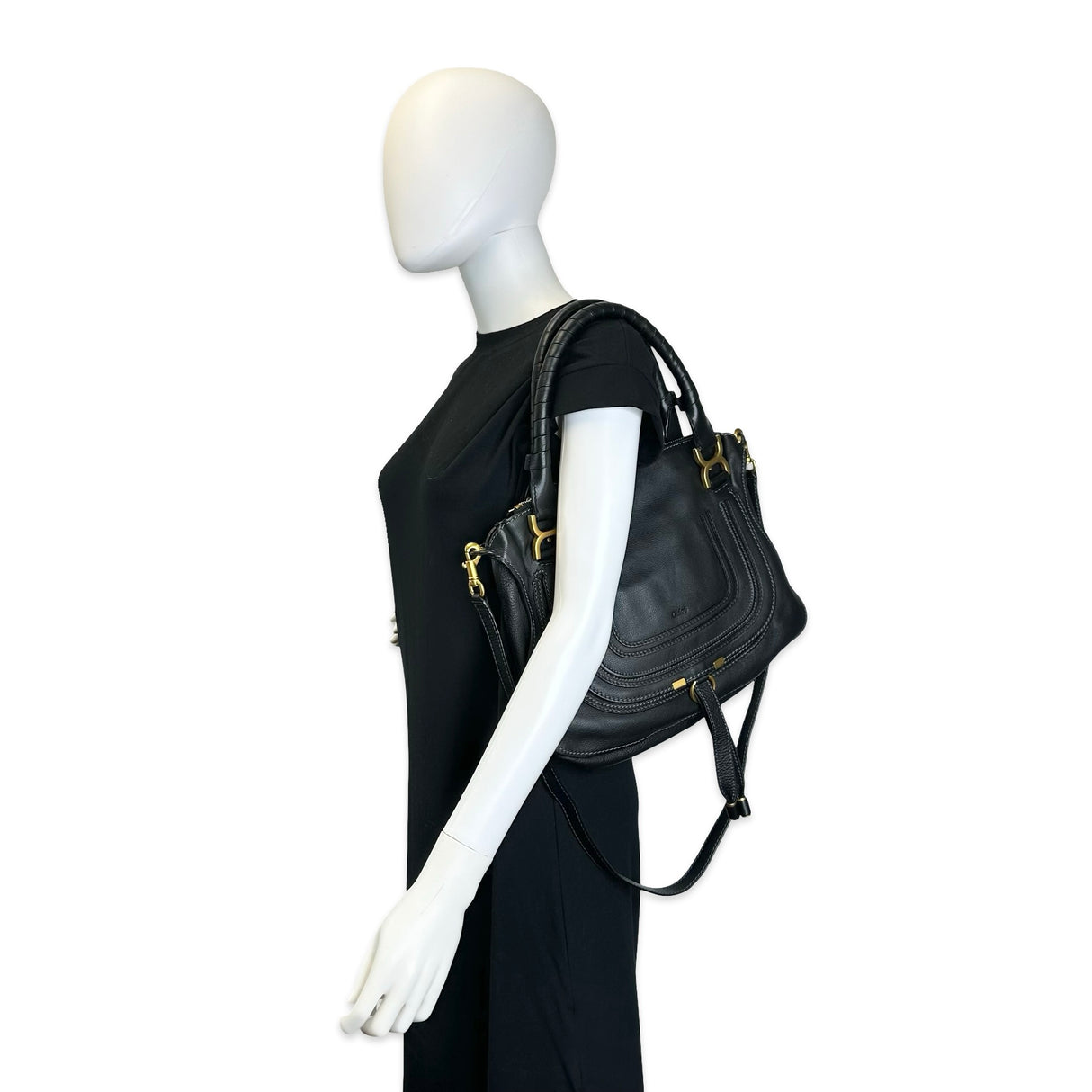 CHLOE: Calfskin Marcie Medium Double Carry