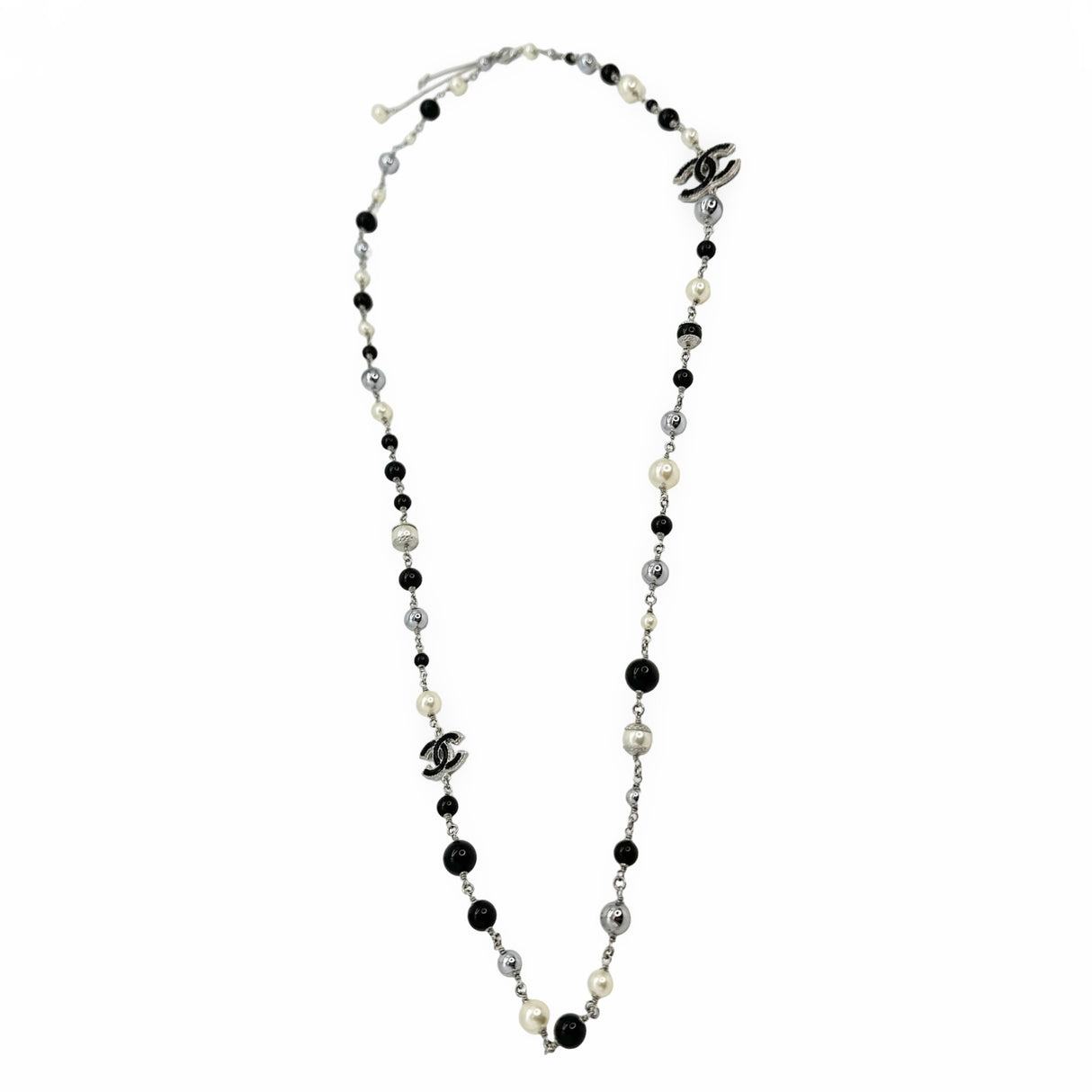 CHANEL: CC Beaded Long Necklace
