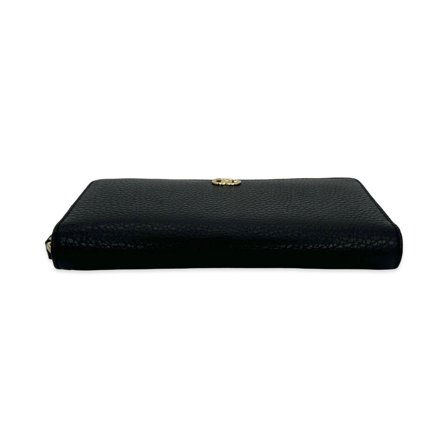 Grained Calfskin GG Marmont Zip Around Wallet