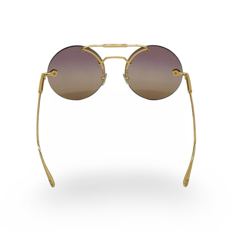 VERSACE: Round Gradient Sunglasses