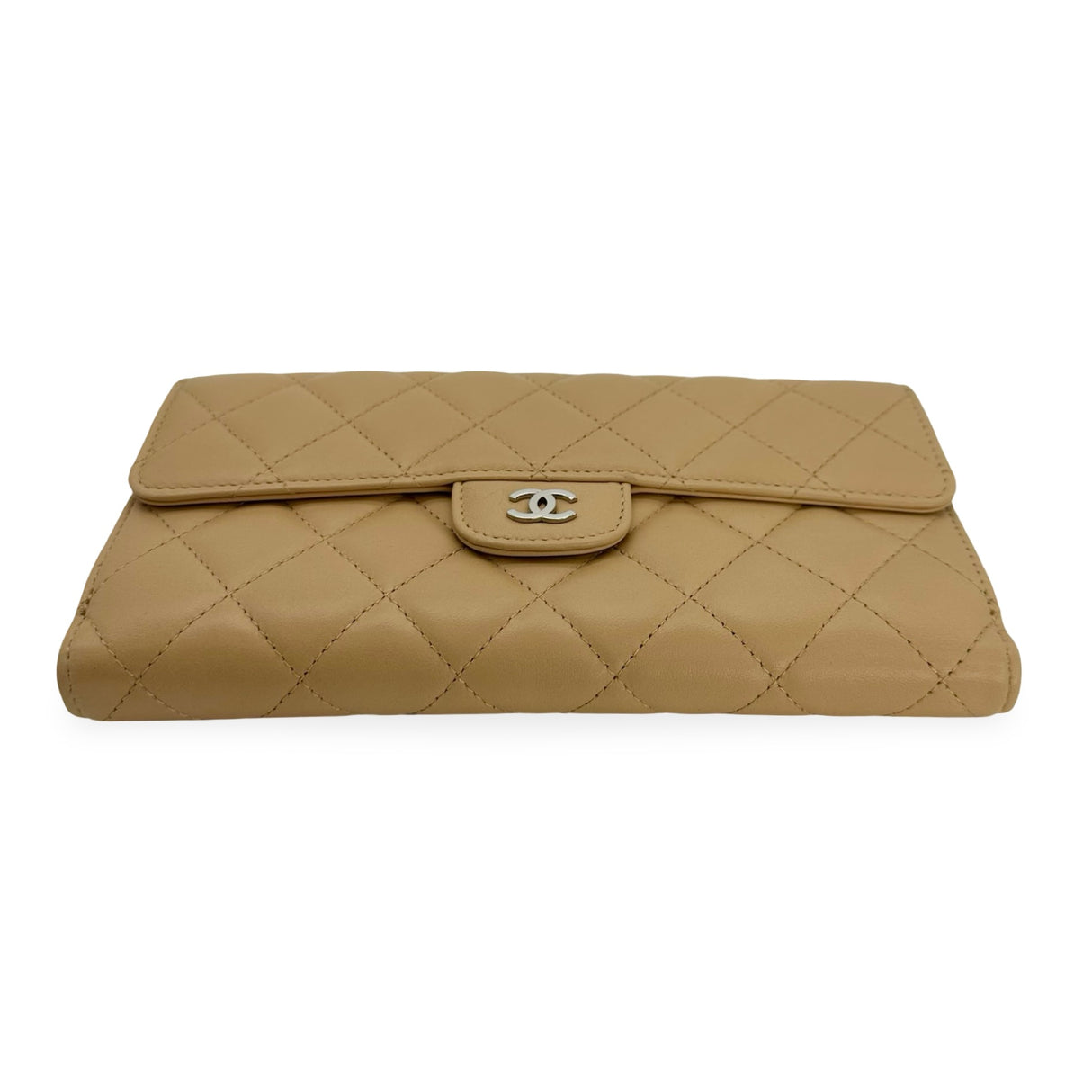 CHANEL: Quilted Lambskin Large Flap Wallet
