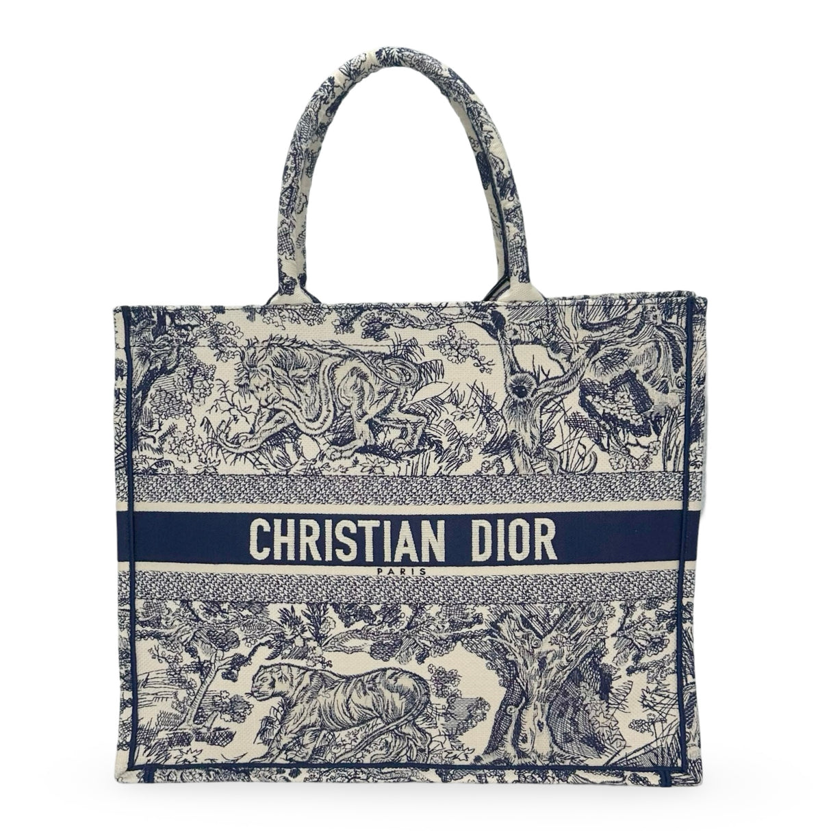 CHRISTIAN DIOR: Toile de Jouy Large Book Tote