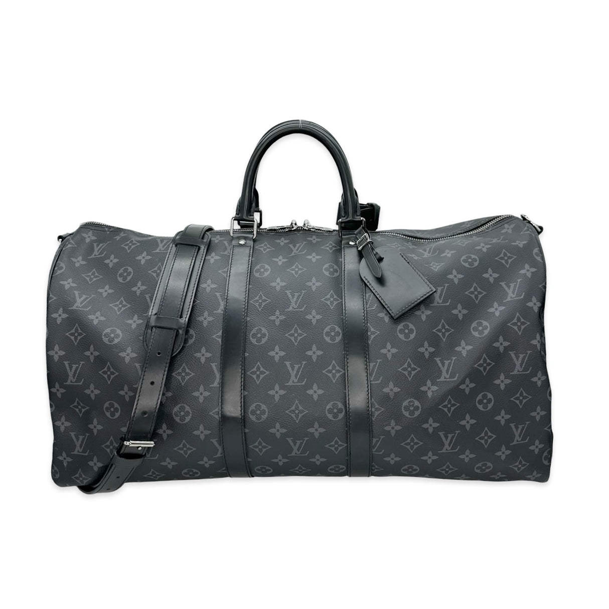 LOUIS VUITTON: Monogram Eclipse Keepall Bandouliere 55