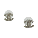 CHANEL: Crystal CC Post Earrings