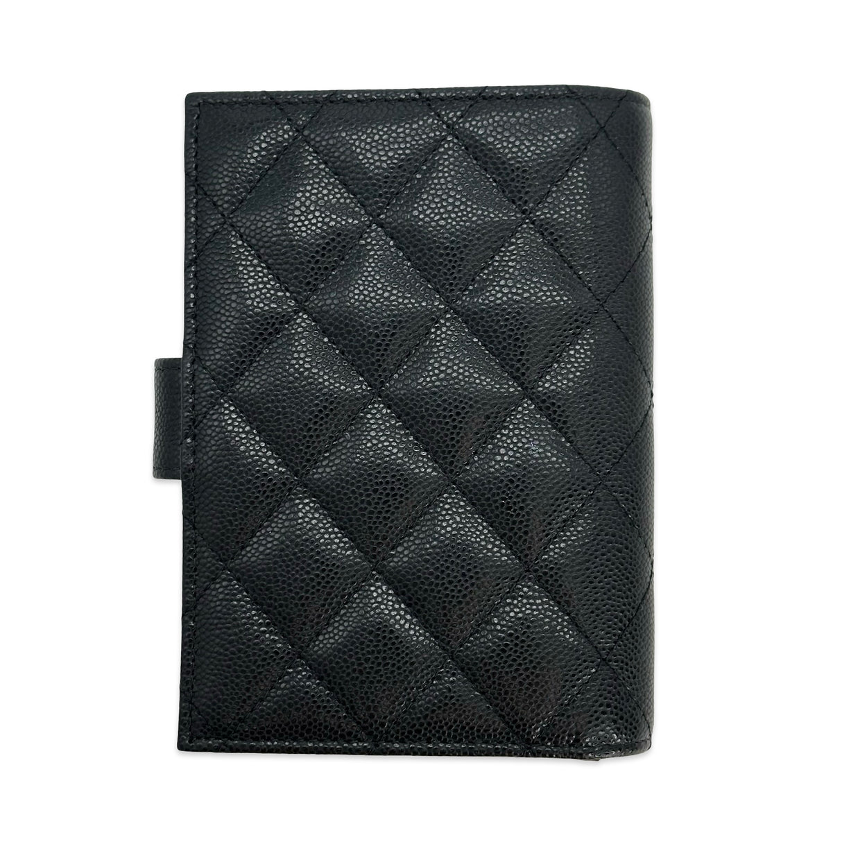 CHANEL: Quilted Caviar Classic Passport Holder Wallet