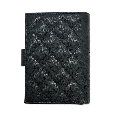CHANEL: Quilted Caviar Classic Passport Holder Wallet