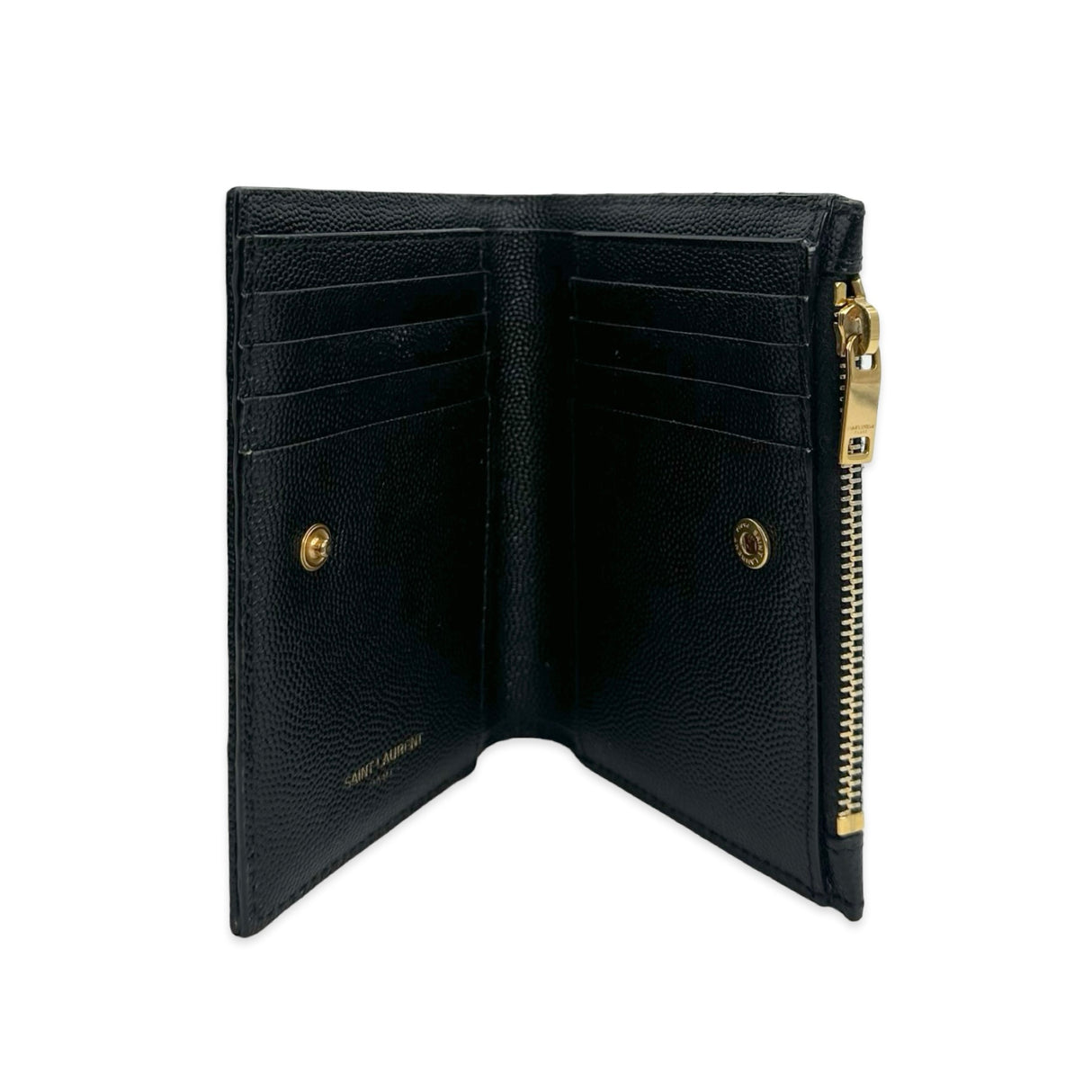 SAINT LAURENT: Quilted Grain de Poudre Cassandre Bifold Wallet