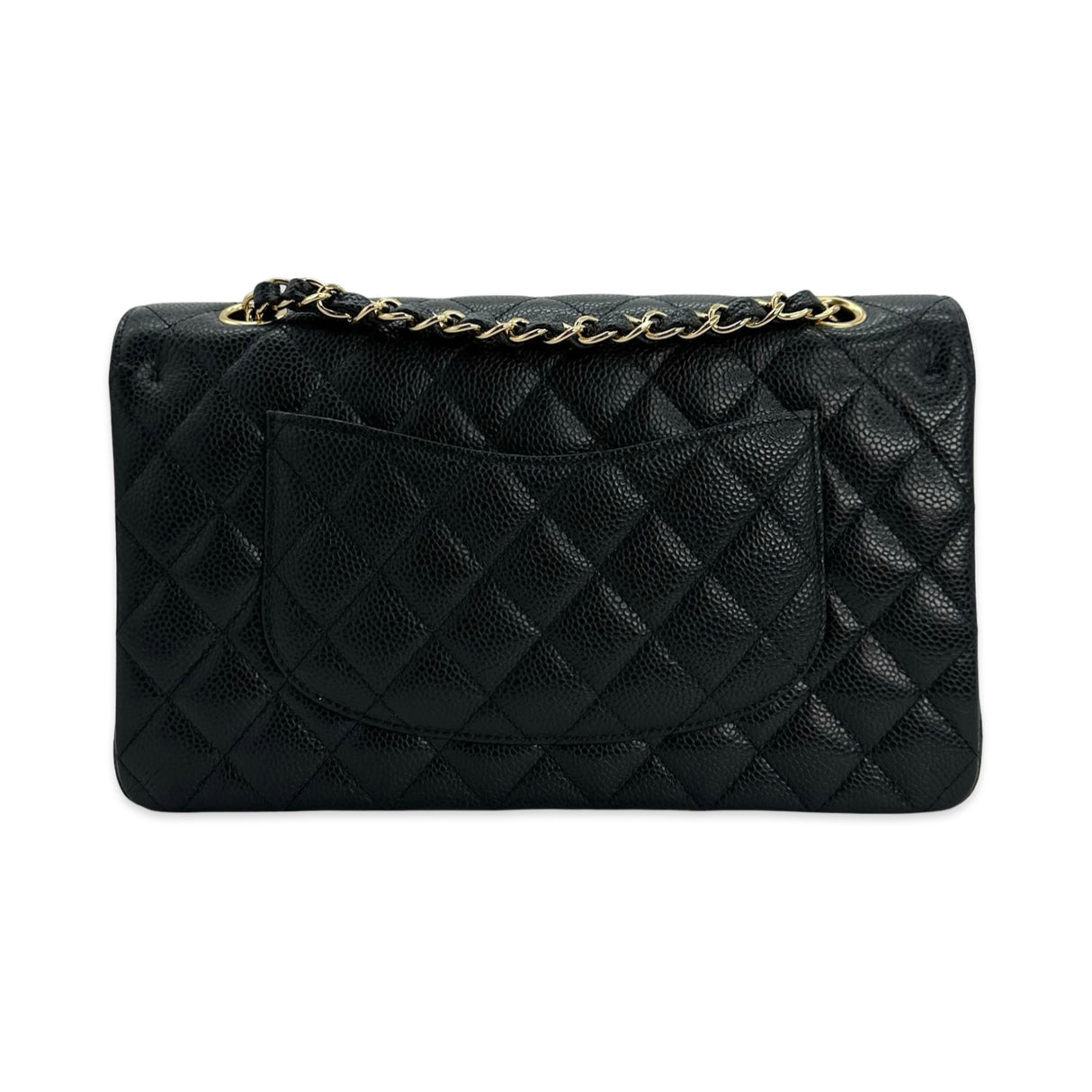 Quilted Caviar Medium Classic Double Flap