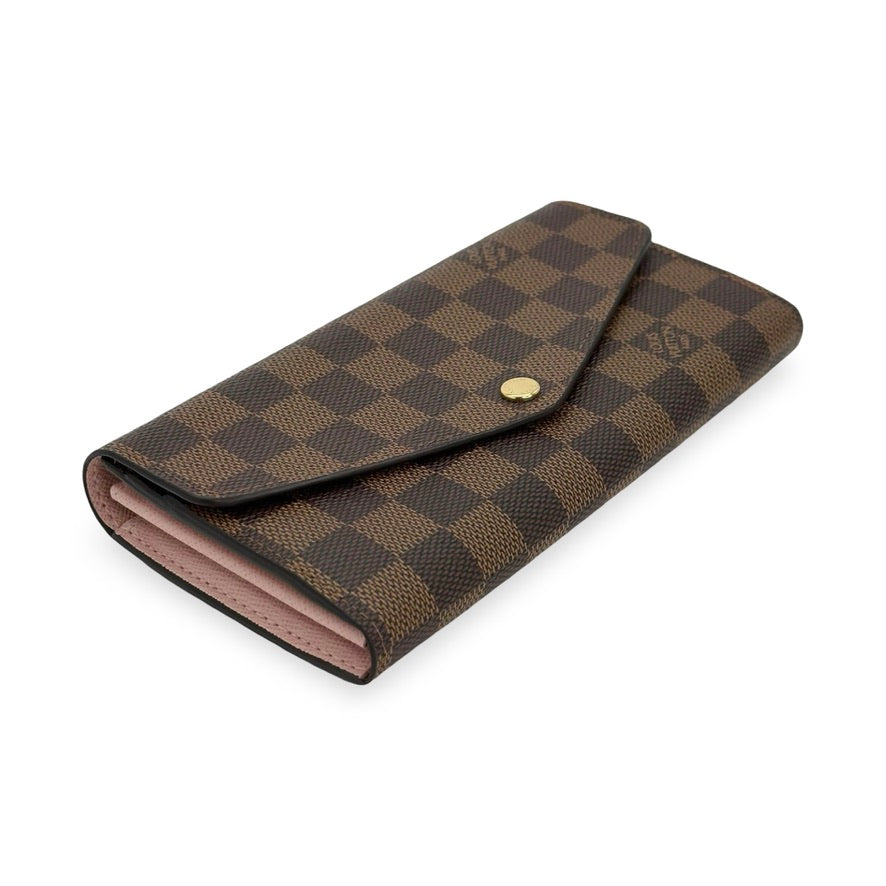 LOUIS VUITTON: Damier Ebene Sarah Wallet