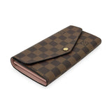 LOUIS VUITTON: Damier Ebene Sarah Wallet