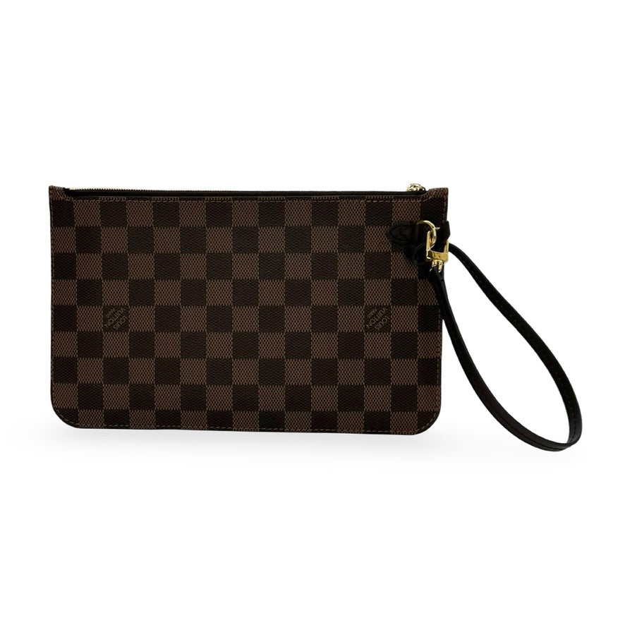 LOUIS VUITTON: Damier Ebene Neverfull Pochette