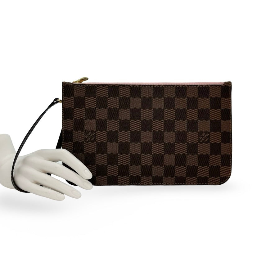 LOUIS VUITTON: Damier Ebene Neverfull Pochette