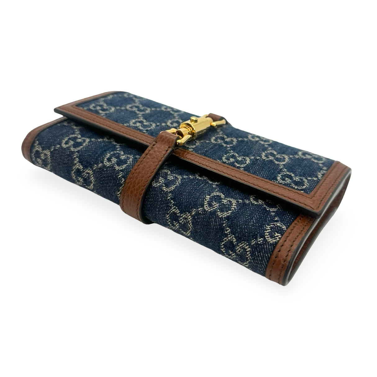GUCCI: GG Denim Jackie 1961 Chain Wallet