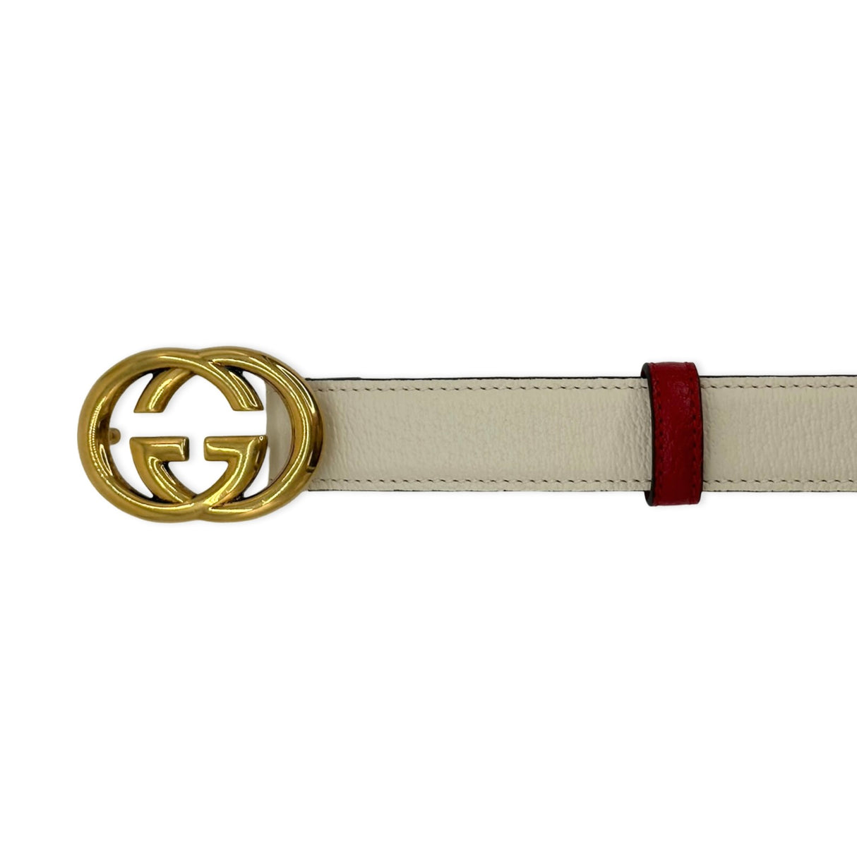 GUCCI: Leather Interlocking G Memorable Belt