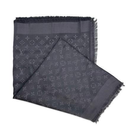 LOUIS VUITTON: Silk Wool Monogram Classic Shawl