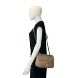 GUCCI: Quilted Leather Small GG Marmont Flap Bag