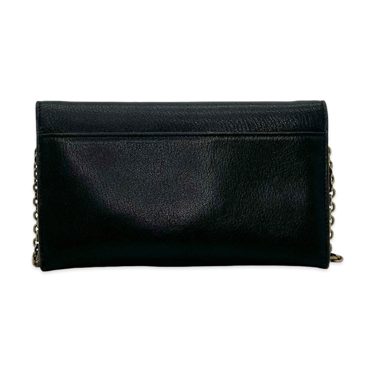 CHRISTIAN DIOR: Calfskin Long Saddle Wallet with Chain