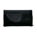 CHRISTIAN DIOR: Calfskin Long Saddle Wallet with Chain