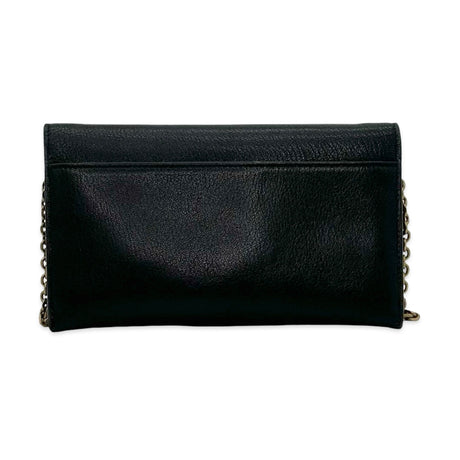 CHRISTIAN DIOR: Calfskin Long Saddle Wallet with Chain