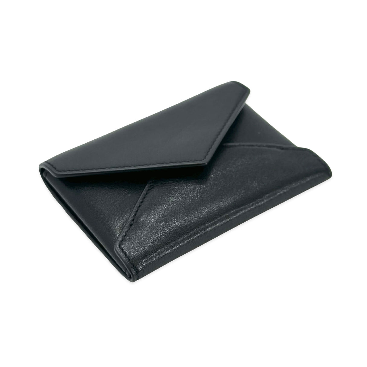 SAINT LAURENT: Calfskin Letter Card Case Wallet