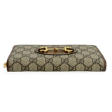 GUCCI: GG Supreme Horsebit 1955 Zip Around Wallet