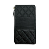 CHANEL: Quilted Caviar Boy Phone Holder Zip Card Pouch