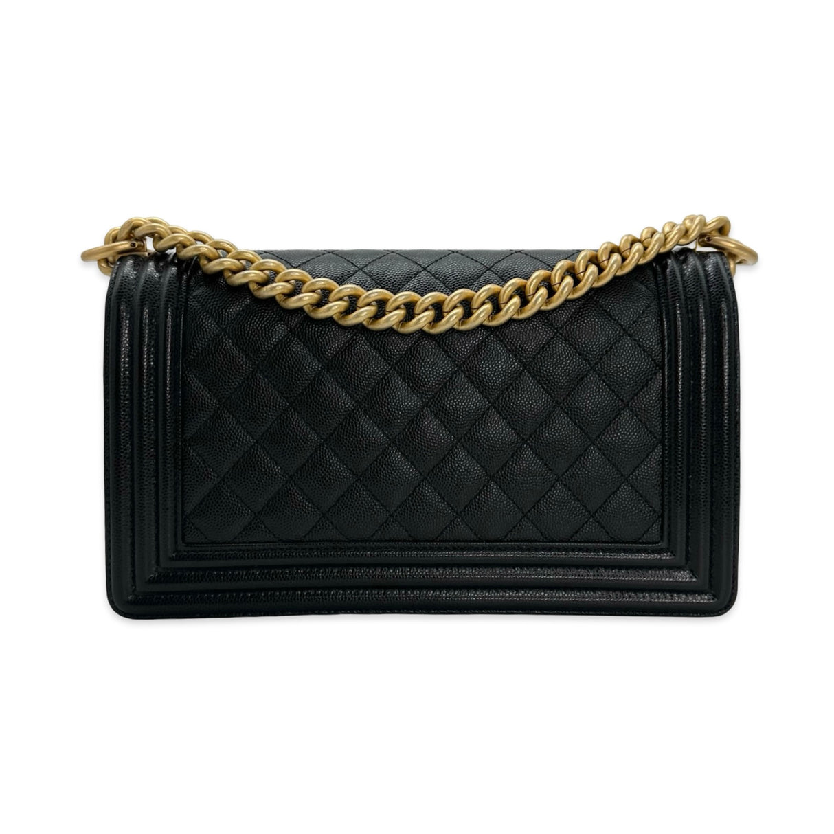 Quilted Caviar Old Medium Boy Bag