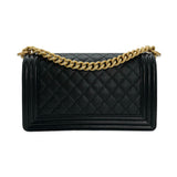 Quilted Caviar Old Medium Boy Bag