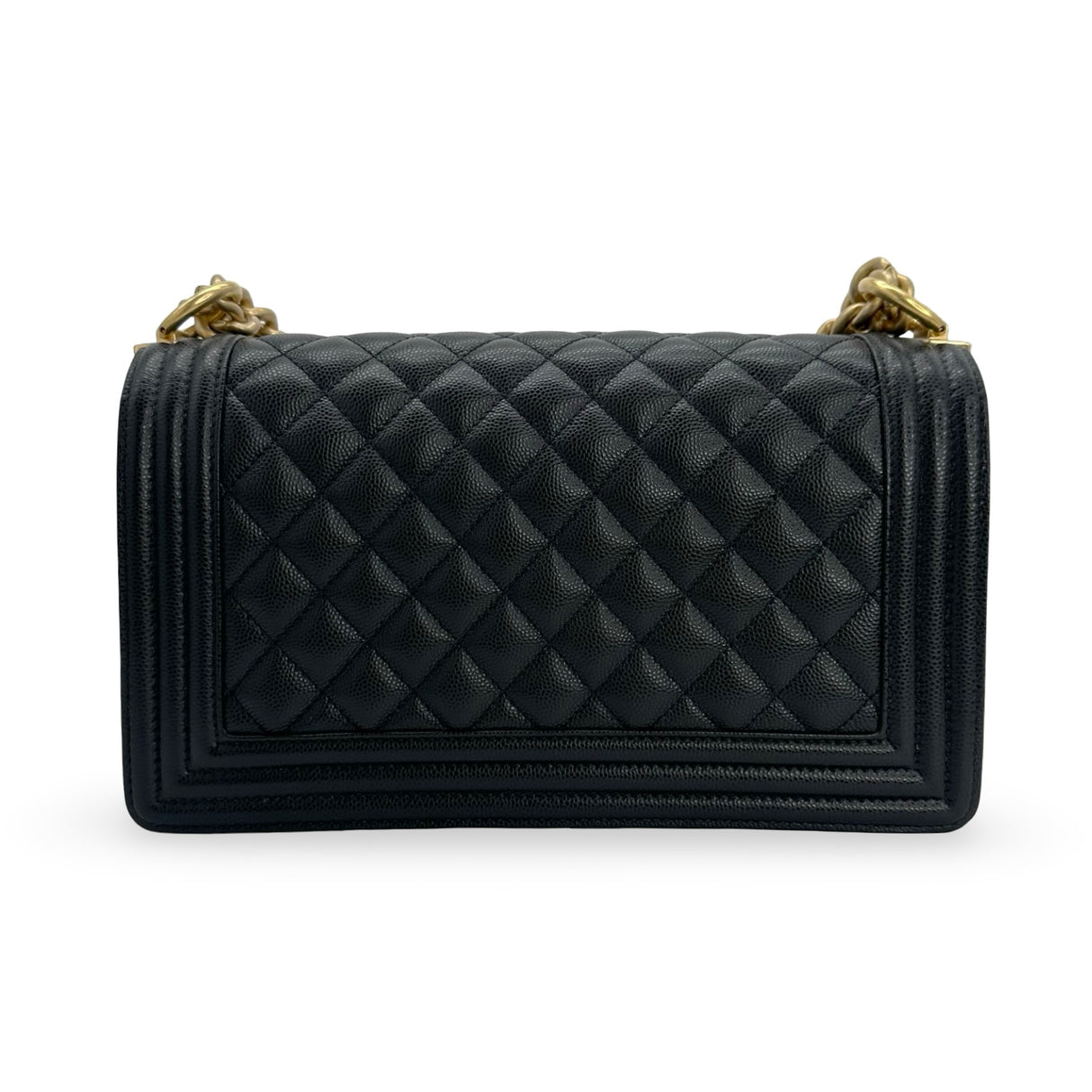 CHANEL: Quilted Caviar Old Medium Boy Bag